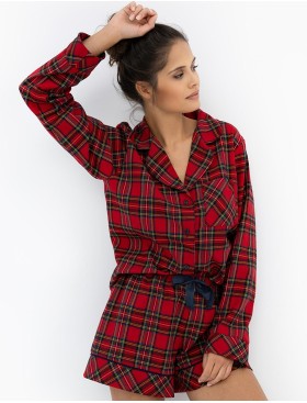 Женская пижама с шортами Sensis CYNTHIA, Цвет: красный, Размеры: L
