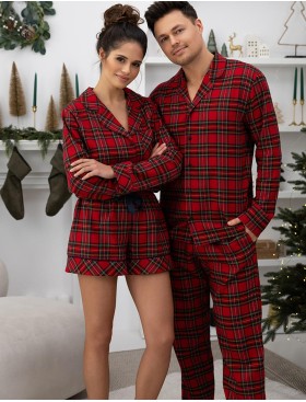 Женская пижама с шортами Sensis CYNTHIA, Цвет: красный, Размеры: L, изображение 2