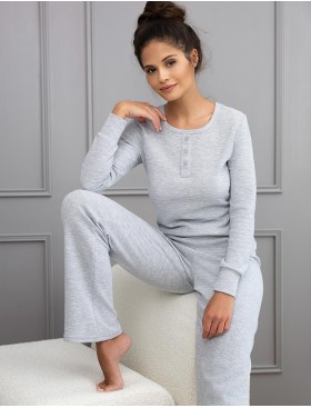 Хлопковая пижама с брюками Sensis JADE, Цвет: серый, Размеры: S/M