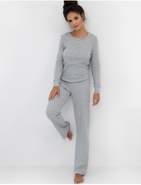 Хлопковая пижама с брюками Sensis JADE, Цвет: серый, Размеры: S/M, изображение 4