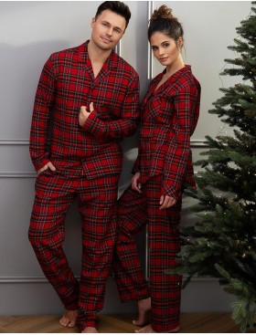 Мужская пижама в клетку Sensis PHILIP, Цвет: красный, Размеры: L, изображение 2