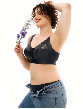 Бюстгальтер с застежкой спереди Sermija AGATHA 190-25-L тёмный-графит, Цвет: тёмный-графит, Размеры: 105D, изображение 5