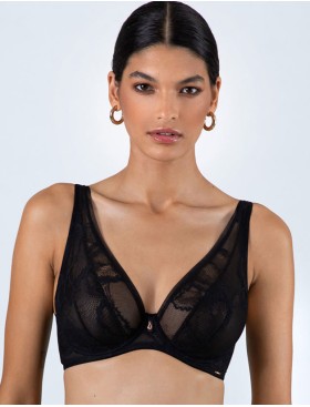 Мягкий кружевной бюстгальтер Alles ETHER M bralette чёрный, Цвет: черный, Размеры: 65D, изображение 3