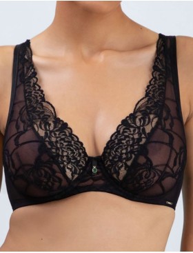Кружевной бюстгальтер Alles TRUFFLE NOIR M bralette, Цвет: черный, Размеры: 65D