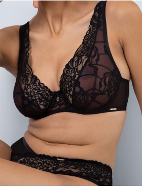 Кружевной бюстгальтер Alles TRUFFLE NOIR M bralette, Цвет: черный, Размеры: 65D, изображение 4