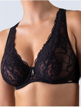 Бюстгальтер на большую грудь Alles TRUFFLE NOIR M plus bralette, Цвет: черный, Размеры: 65H