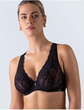 Бюстгальтер на большую грудь Alles TRUFFLE NOIR M plus bralette, Цвет: черный, Размеры: 65H, изображение 3