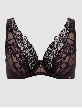 Бюстгальтер на большую грудь Alles TRUFFLE NOIR M plus bralette, Цвет: черный, Размеры: 65H, изображение 8