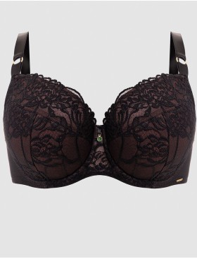 Бюстгальтер полупоролоновый Alles TRUFFLE NOIR PU, Цвет: черный, Размеры: 70F, изображение 7