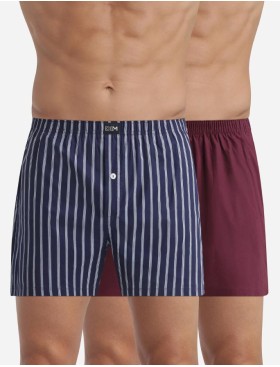 Набор мужских трусов (2 шт) Dim 0DXY полоски/красный чили, Цвет: полоски/красный чили, Размеры: L