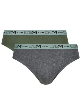 Набор мужских слипов (2 шт) Dim 0EAZ серый/хаки, Цвет: серый/хаки, Размеры: 3XL, изображение 3