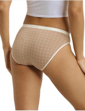 Набор хлопковых трусов брифов Dim LES POCKETS COTON 4C20 нежная клетка - 3 штуки, Цвет: нежная клетка, Размеры: XXS/XS, изображение 3