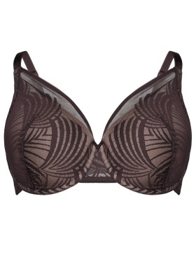 Кружевной бюстгальтер с поролоном Esotiq 43522 NACRE шоколадный, Цвет: шоколадный, Размеры: 65F, изображение 4