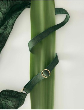 Кружевной бюстгальтер пуш-ап Esotiq 43633 KAVI тёмно-зелёный, Цвет: тёмно-зелёный, Размеры: 65C, изображение 6