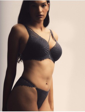 Бюстгальтер с пуш-ап вкладышами Esotiq 44220 ONIKA графит, Цвет: графит, Размеры: 65E, изображение 4