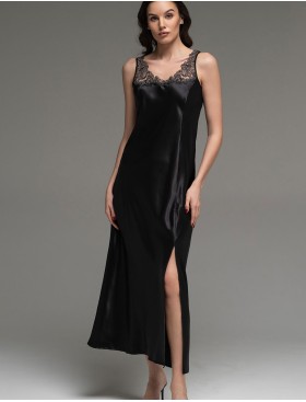 Сорочка с кружевными бретелями Mia-Amore LILIROSE 4598 черный, Цвет: черный, Размеры: 2XL