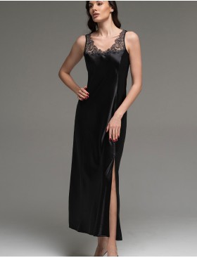 Сорочка с кружевными бретелями Mia-Amore LILIROSE 4598 черный, Цвет: черный, Размеры: 2XL, изображение 4