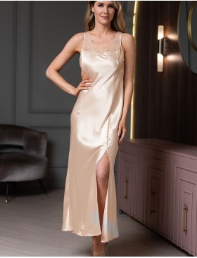 Сорочка с кружевными бретелями Mia-Amore LILIROSE 4598 светло-бежевый, Цвет: светло-бежевый, Размеры: L, изображение 3