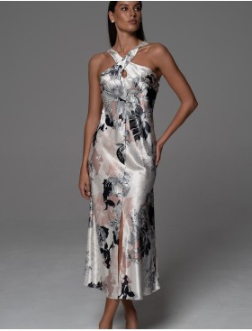 Шёлковое платье-сорочка Mia-Amore TRINITY 4577, Цвет: мультицвет, Размеры: L, изображение 4