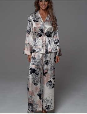 Классическая шёлковая пижама Mia-Amore TRINITY 4766, Цвет: мультицвет, Размеры: 3XL