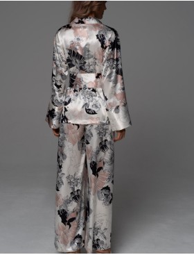 Классическая шёлковая пижама Mia-Amore TRINITY 4766, Цвет: мультицвет, Размеры: 3XL, изображение 2