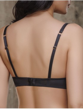 Бюстгальтер из полупрозрачной вышивки Mioocchi BEATRICE 8339 nero, Цвет: nero (черный), Размеры: 70B, изображение 2