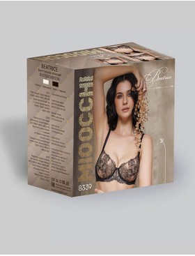 Бюстгальтер из полупрозрачной вышивки Mioocchi BEATRICE 8339 panna, Цвет: panna (кремовый), Размеры: 70B, изображение 7