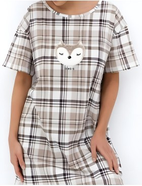 Сорочка хлопковая Sensis ADLEY, Цвет: бежевый, Размеры: UN, изображение 4