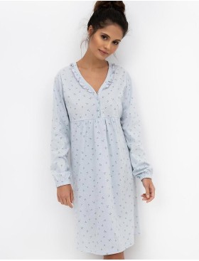 Ночная сорочка из хлопка Sensis LUCILLE, Цвет: голубой, Размеры: M