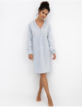 Ночная сорочка из хлопка Sensis LUCILLE, Цвет: голубой, Размеры: M, изображение 2