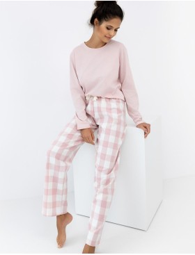 Пижама с фланеневыми брюками Sensis SAYLOR, Цвет: розовый, Размеры: M, изображение 2