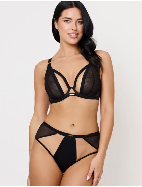 Бюстгальтер из микросетки Subtille HOLLY BLACK bralette, Цвет: черный, Размеры: 100C, изображение 5