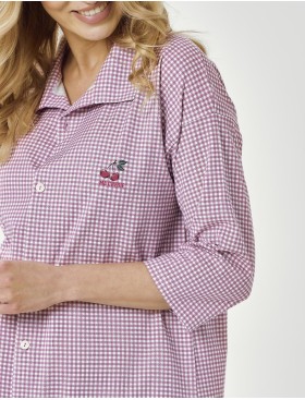 Рубашка-халат из хлопка Taro 3436 JOLIE, Цвет: розовый, Размеры: S, изображение 3