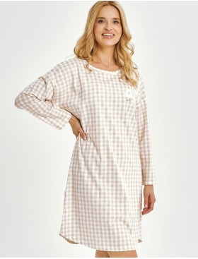 Ночная сорочка из хлопка Taro 3437 VERA, Цвет: светло-бежевый, Размеры: S