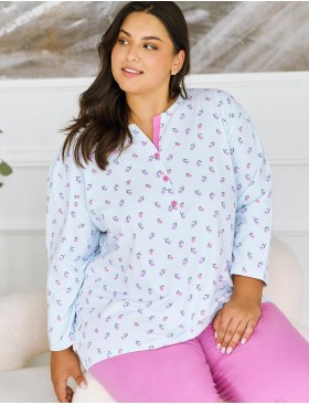 Пижама женская со штанами Taro 3446/3462 YOLANDA, Цвет: белый/розовый, Размеры: L, изображение 3