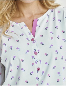 Пижама женская со штанами Taro 3446/3462 YOLANDA, Цвет: белый/розовый, Размеры: L, изображение 4