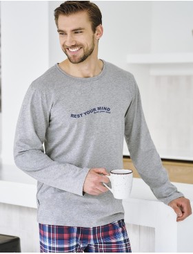 Пижама мужская со штанами Taro 3478 FRANCO, Цвет: меланж, Размеры: L, изображение 3