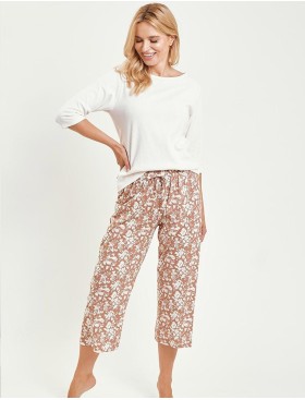 Хлопковая женская пижама Taro 3479 GRACE, Цвет: белый/бежевый, Размеры: M, изображение 2