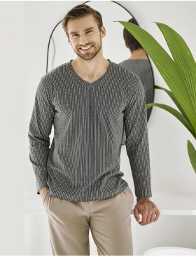 Пижама мужская Taro 3481/3482 LUCA, Цвет: графит/бежевый, Размеры: 3XL