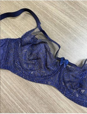 Бюстгальтер мягкий Fluide SHINE 7050 темно-синий, Цвет: темно-синий, Размеры: 75E, изображение 4