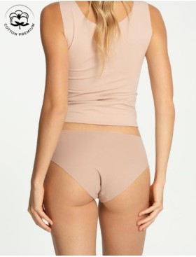 Бесшовные трусы слипы Julimex COTTON MOOD CLASSIC бежевый, Цвет: бежевый, Размеры: S, изображение 4