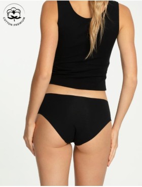 Бесшовные трусы слипы Julimex COTTON MOOD CLASSIC чёрный, Цвет: чёрный, Размеры: S, изображение 4