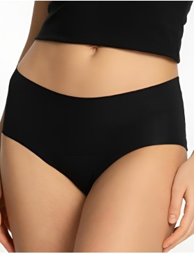 Бесшовные трусы слипы Julimex COTTON MOOD MAXI чёрный, Цвет: чёрный, Размеры: S