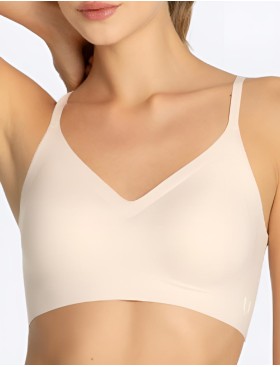 Бесшовный топ Julimex SIMPLE BRA TOP бежевый, Цвет: бежевый, Размеры: M