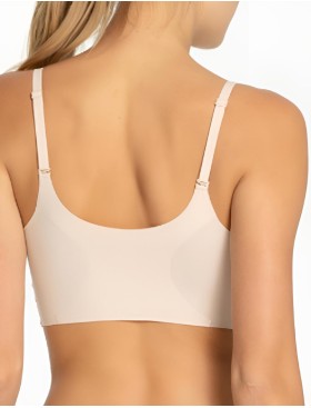 Бесшовный топ Julimex SIMPLE BRA TOP бежевый, Цвет: бежевый, Размеры: M, изображение 2