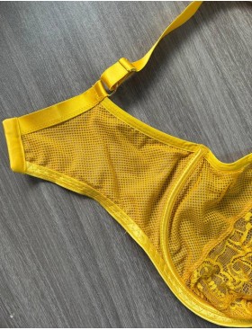 Кружевной мягкий бюстгальтер Kinga MILA 1109-SC жёлтый, Цвет: желтый, Размеры: 65J, изображение 7