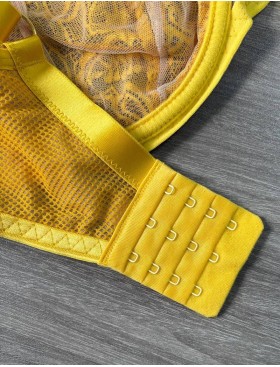 Кружевной мягкий бюстгальтер Kinga MILA 1109-SC жёлтый, Цвет: желтый, Размеры: 65J, изображение 8