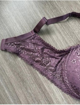 Кружевной бюстгальтер на поролоне Lina A 6086 крокус, Цвет: крокус, Размеры: 80C, изображение 7