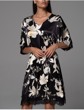 Туника из натурального шёлка Mia-Amore ARABEL 4357, Цвет: черный, Размеры: 2XL/3XL, изображение 4