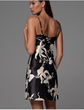 Короткая шёлковая сорочка Mia-Amore ARABEL 4771, Цвет: черный, Размеры: 2XL, изображение 3